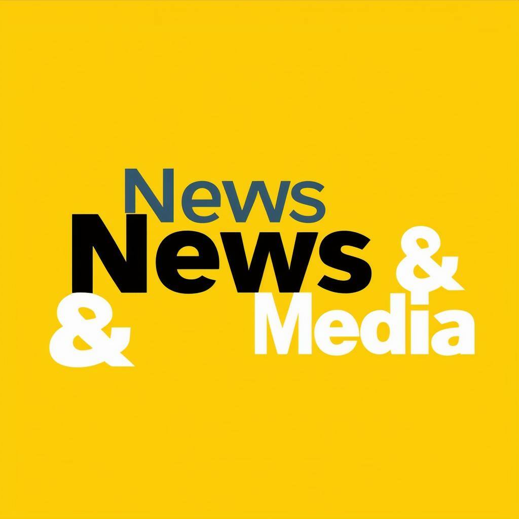 yellow background image with News Media text