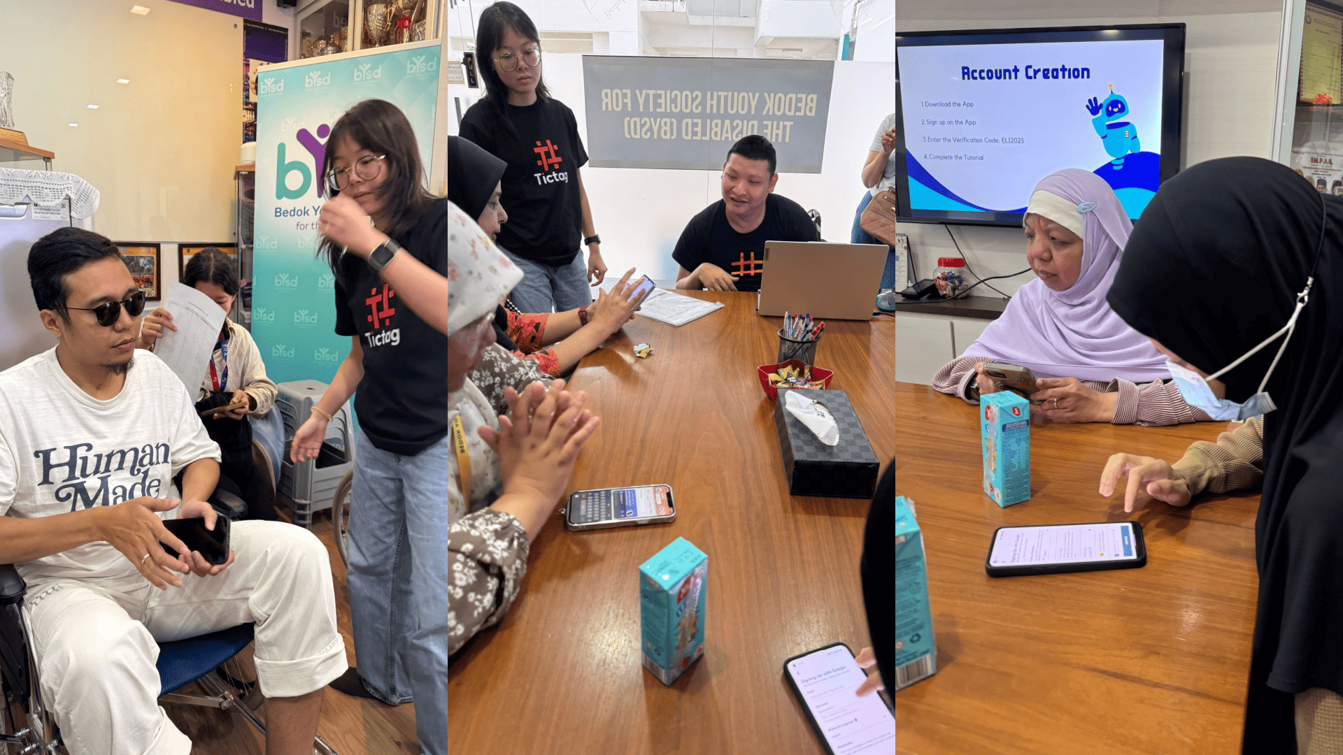 Tictag Team with BYSD in workshop